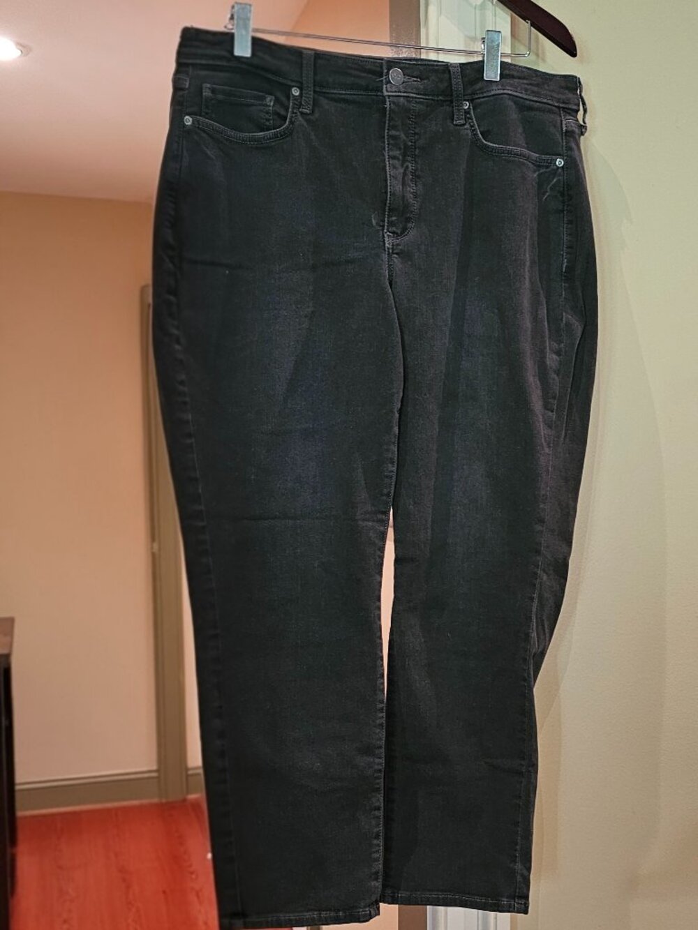 NYDJ Sheri Slim Ankle Jeans Charcoal/Black Size 14W